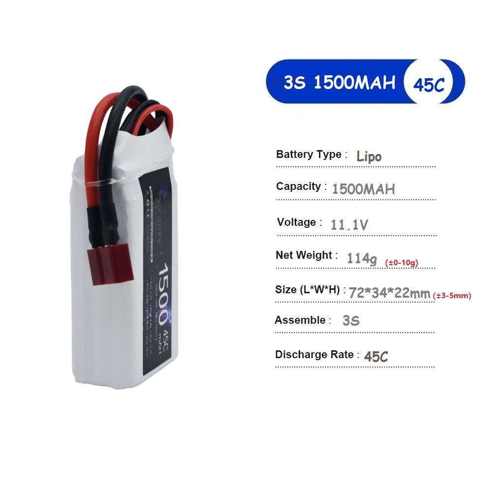 11.1V LiPo Battery 3S 1500mah  - Drone Battery Li-Ion 评论和价格